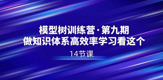 图片[1]-模型树特训营·第九期，做知识体系高效率学习看这个（14节课）-学习可以让转运(赢)的资源库-kyrzy.com