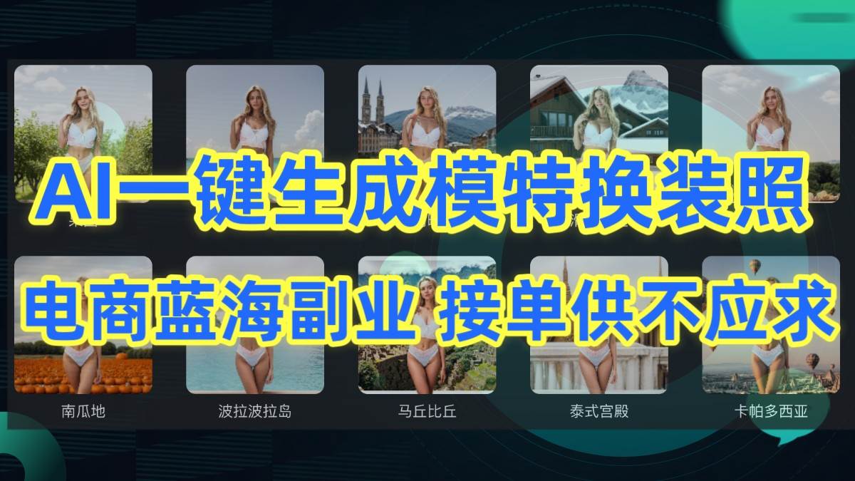 图片[1]-AI制作一键生成模特换装照，电商蓝海副业，接单供不应求-学习可以让转运(赢)的资源库-kyrzy.com