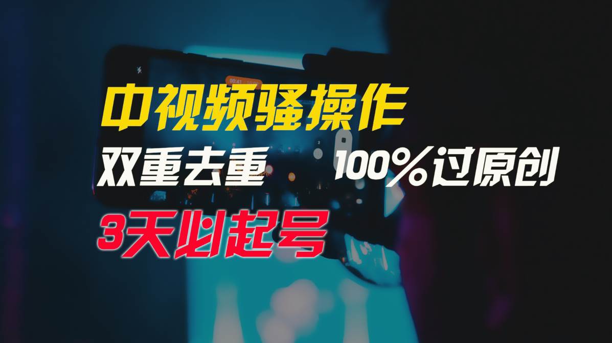 图片[1]-中视频骚操作，双重去重100%过原创，3天比必起号，简单无脑，月入3W+-学习可以让转运(赢)的资源库-kyrzy.com