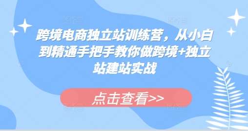 图片[1]-跨境电商独立站训练营，从小白到精通手把手教你做跨境+独立站建站实战-学习可以让转运(赢)的资源库-kyrzy.com