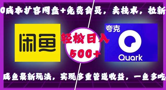 图片[1]-0成本扩容网盘+免费会员，卖技术，拉新，咸鱼最新玩法，实现多重管道收益，一鱼多吃，轻松日入500+-学习可以让转运(赢)的资源库-kyrzy.com