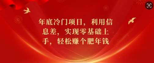 图片[1]-年底冷门项目，利用信息差，实现零基础上手，轻松赚个肥年钱【揭秘】-学习可以让转运(赢)的资源库-kyrzy.com