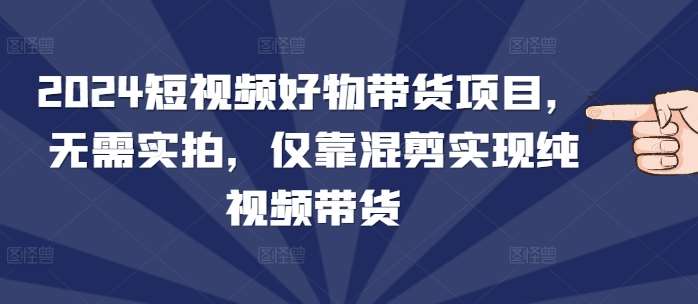 图片[1]-2024短视频好物带货项目，无需实拍，仅靠混剪实现纯视频带货-学习可以让转运(赢)的资源库-kyrzy.com